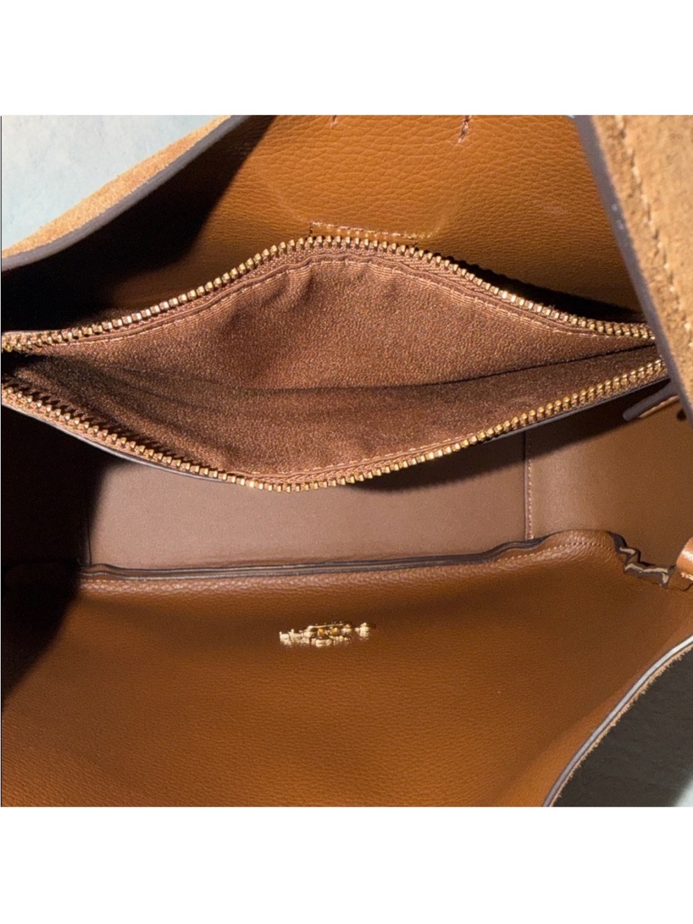 Coach Hadley Convertible Crossbody Bag - Chestnut Brown with Gold Hardware - Picture 8 of 9